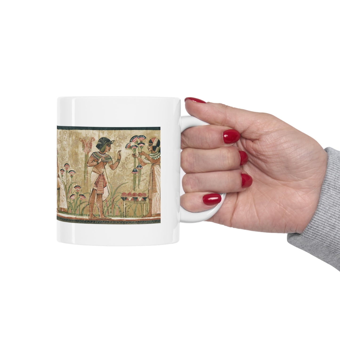 Egyptian Garden Scene Ceramic Mug 11oz