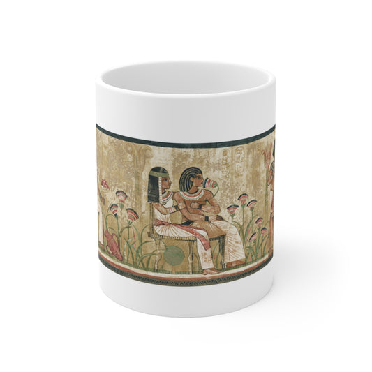 Egyptian Garden Scene Ceramic Mug 11oz